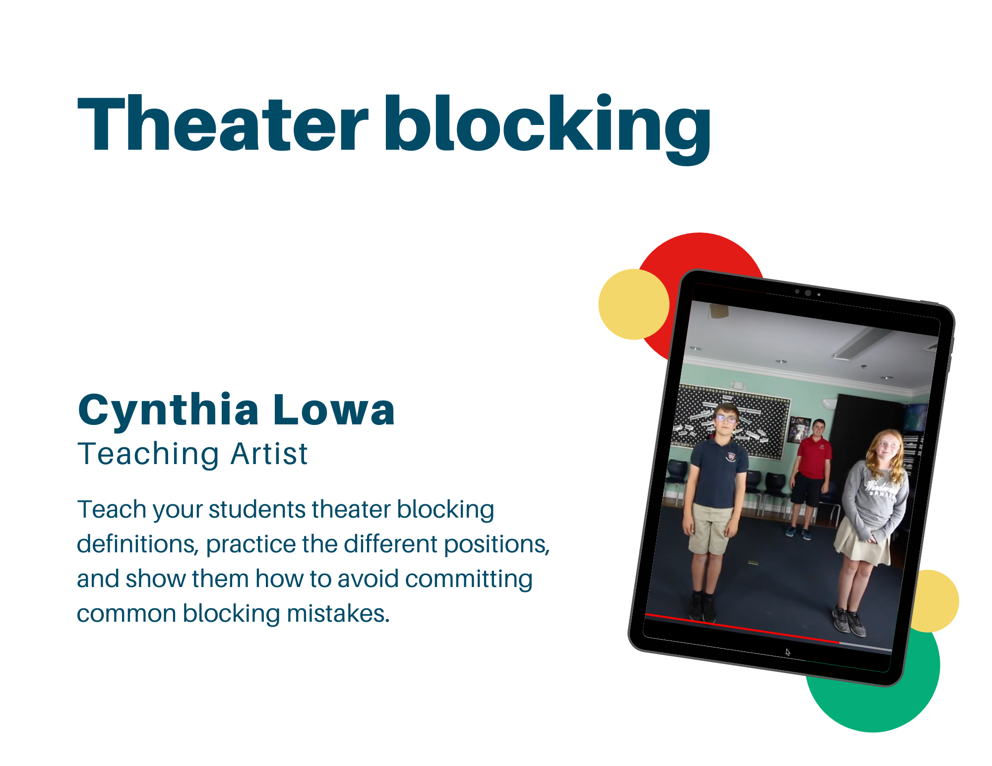 Blocking Theatre Definition Quizlet