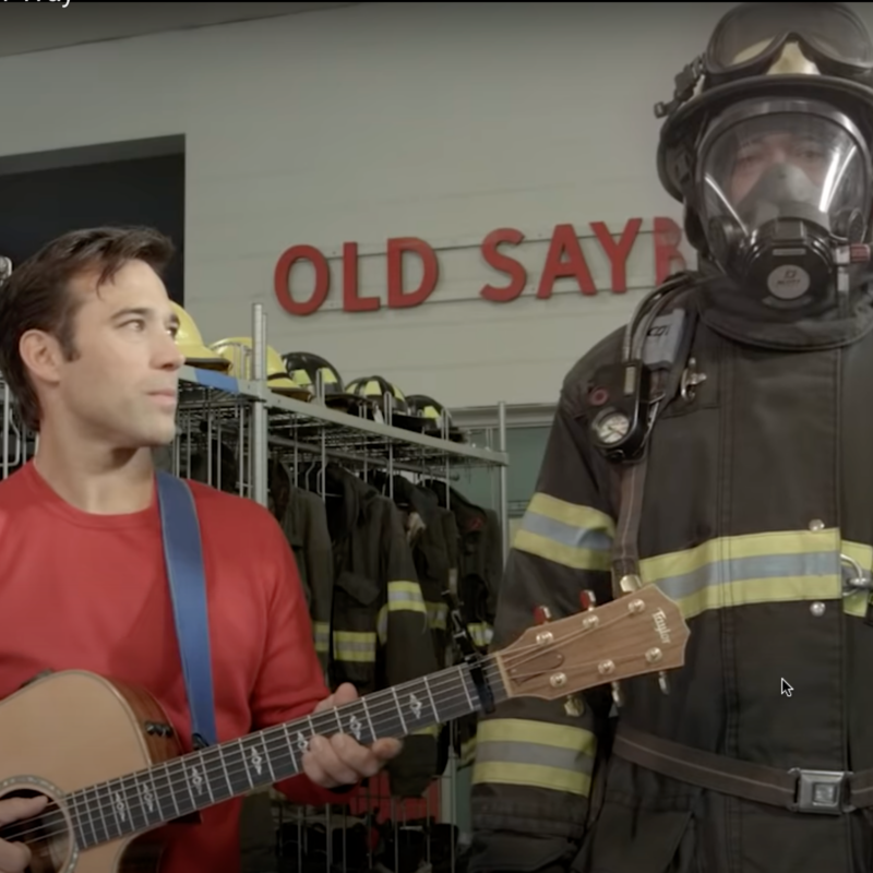 SteveSongs sing a song with a firefighter to share fire safety for kid tips
